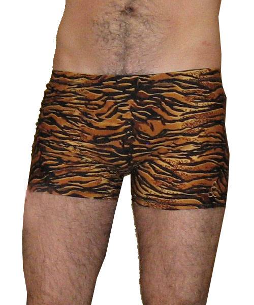 Brown Snake Skin Pattern Men's Underwear Breathable Boxer Brief