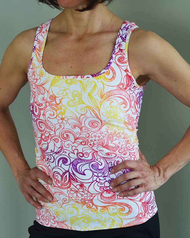 Tie-back tank top - by Sweat-n-Stretch - Hot yoga wear