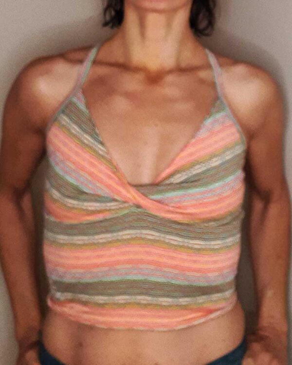Twist-front -crop-top-salmon-toile-by-Sweat-n-Stretch
