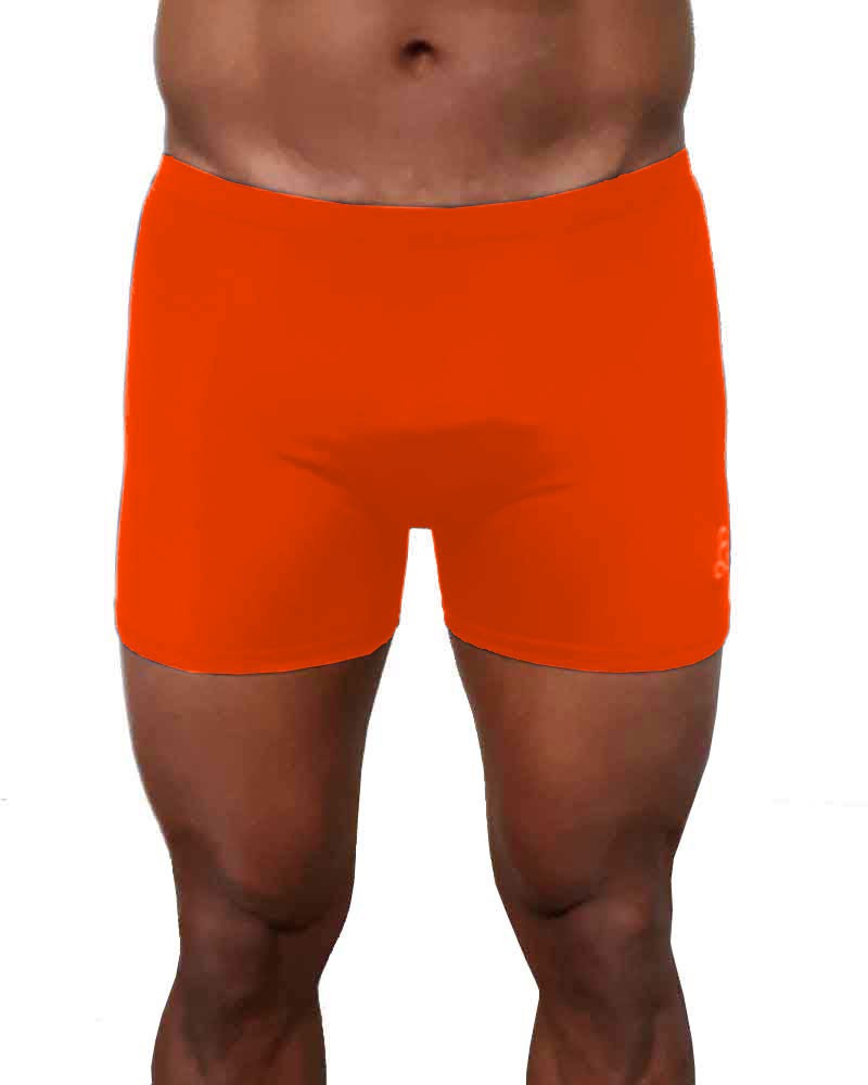 Mens-Bakasana-yoga-shorts-Orange