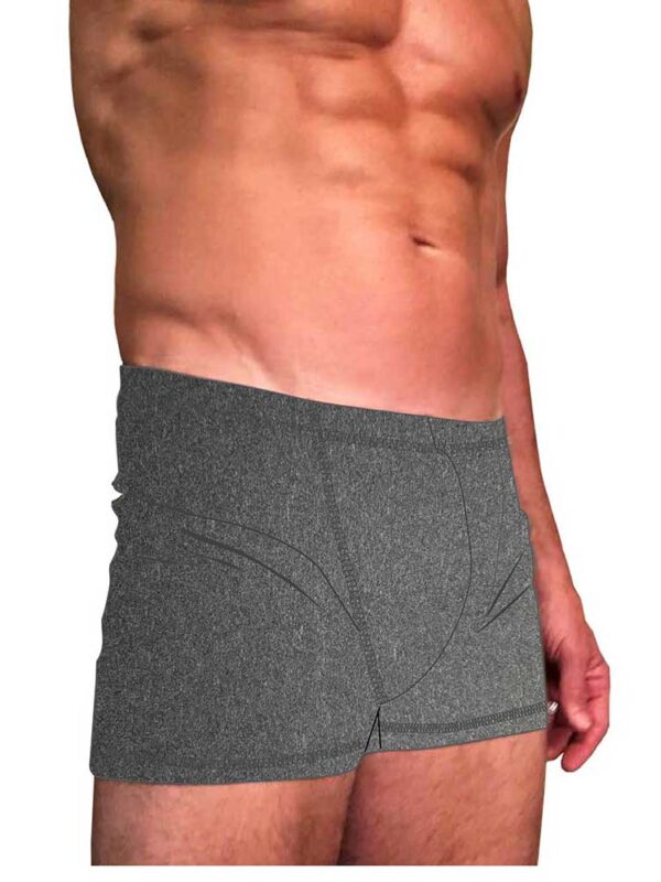 Mens-yoga-shorts-Heather-grey-mix