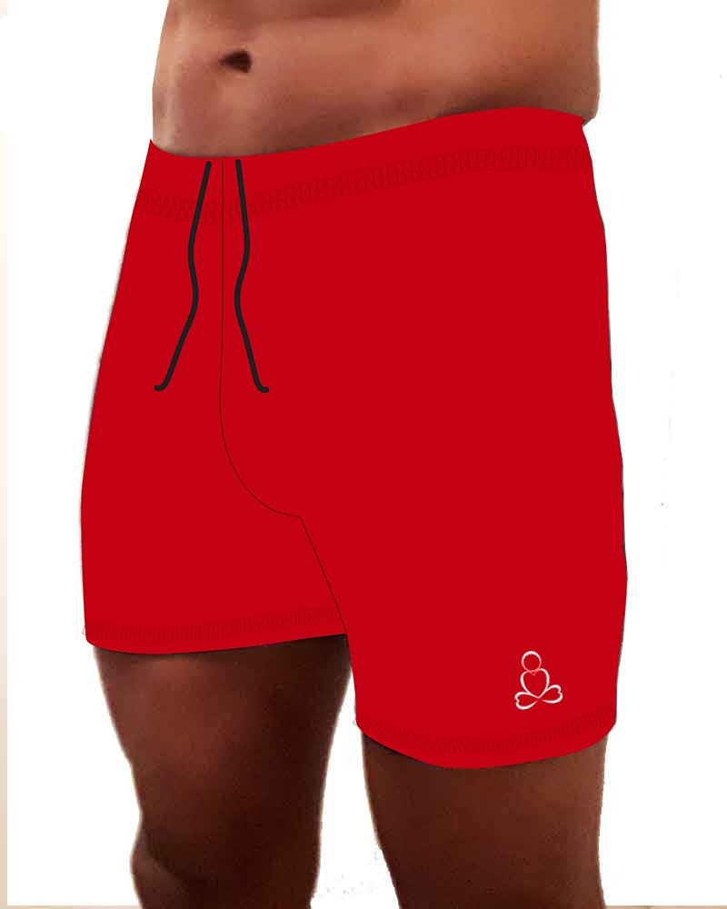 Tadasana-hot-yoga-shorts-men-Red