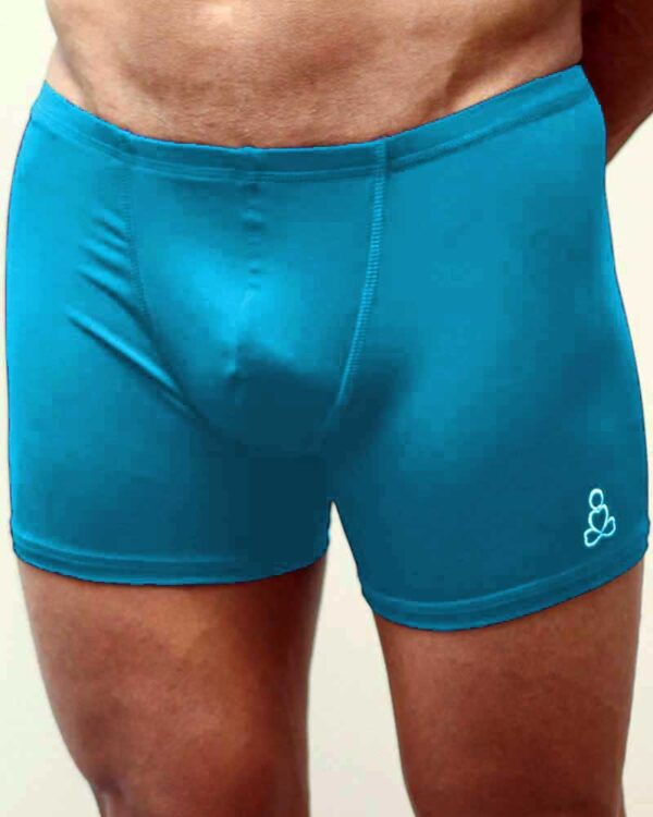 Mens-hot-yoga-shorts-Turquoise