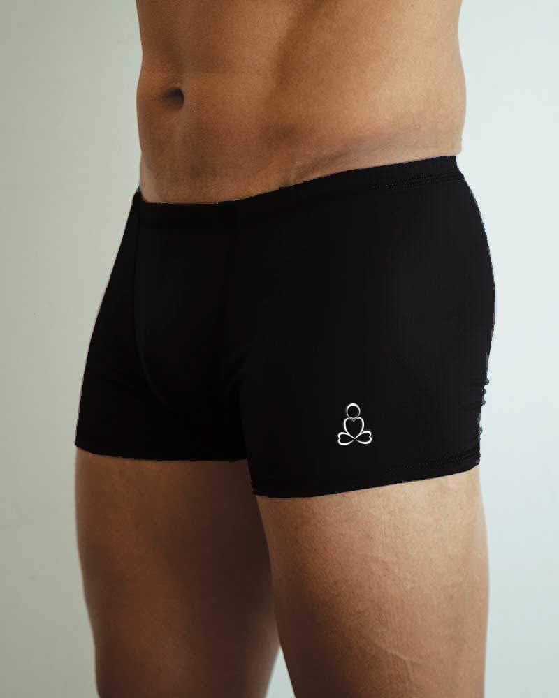 Black-mens-hot-yoga-shorts-by-sweat-n-stretch