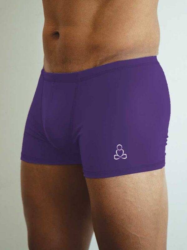 mens-hot-yoga-shorts-Blueberry