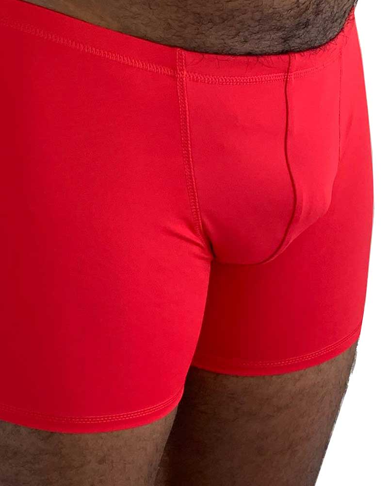 Mens-yoga-shorts-Red-Sweat-n-Stretch