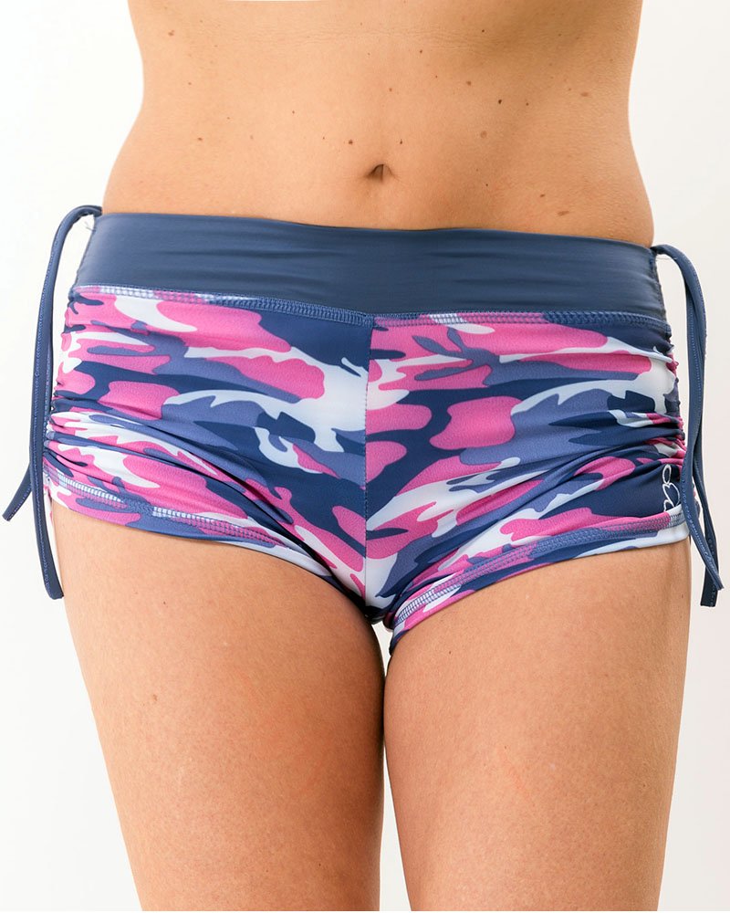 Camouflage side string shorts by Sweat n Stretch