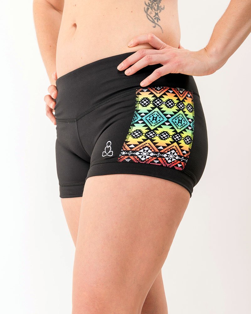 kayla-black-tribal-yoga-shorts-for-women