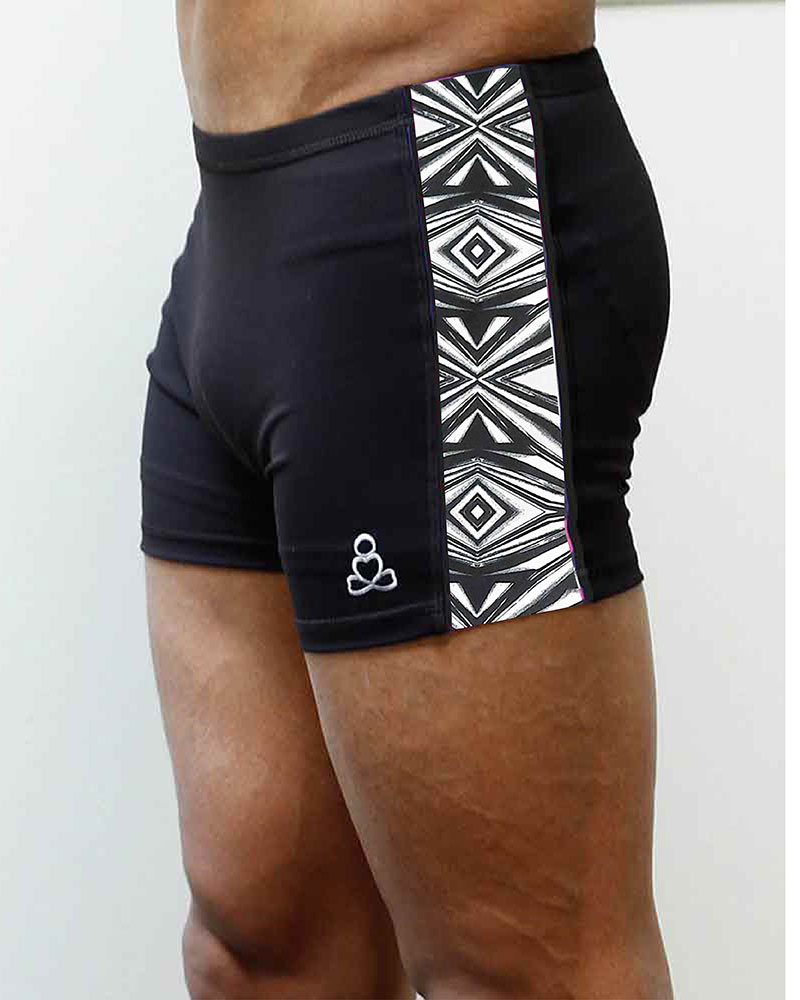 Mens-Bakasana-yoga-shorts-Third-eye-stripe