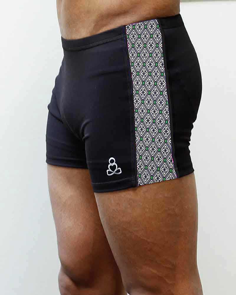 Mens-Bakasana-yoga-shorts-stripe