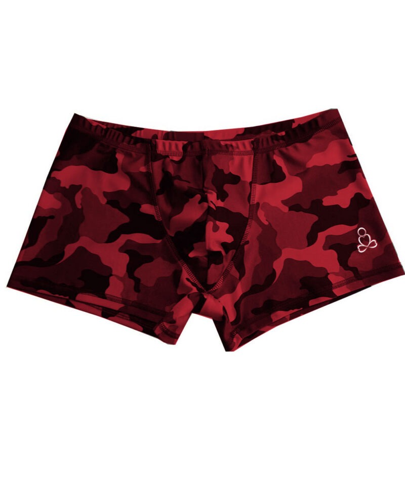 Mens-hot-yoga-shorts-wine-camouflage