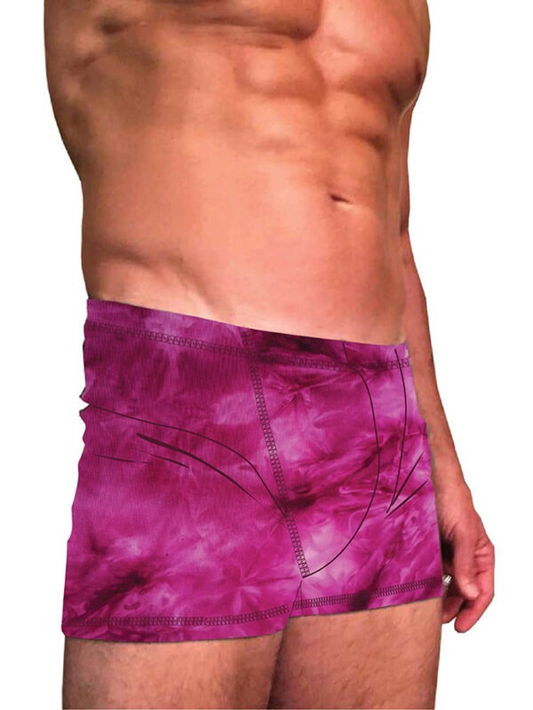 Padmasana-yoga-shorts-Magenta-Tie-dye