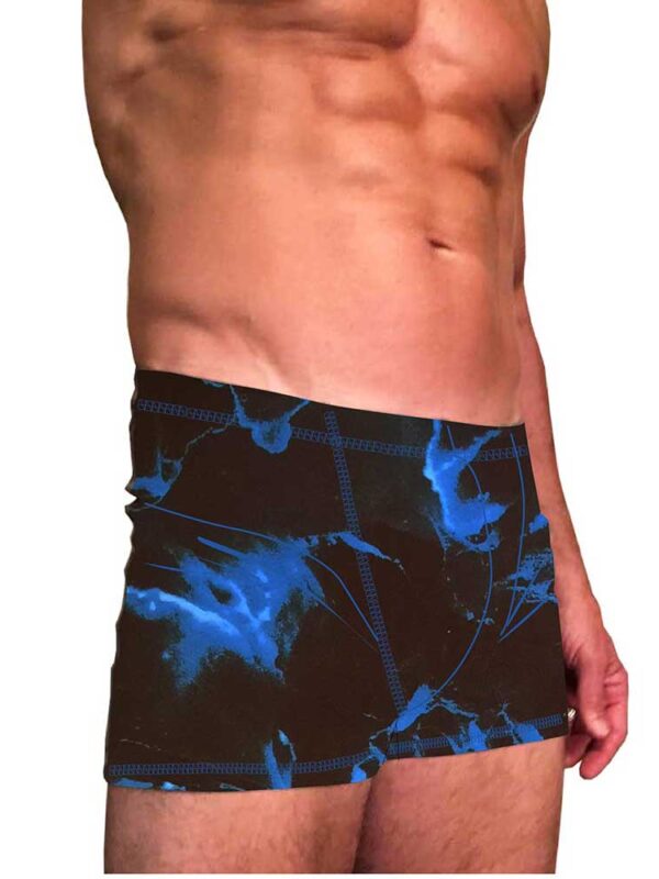 Padmasana-mens-yoga-shorts-blue-blk-tie-dye