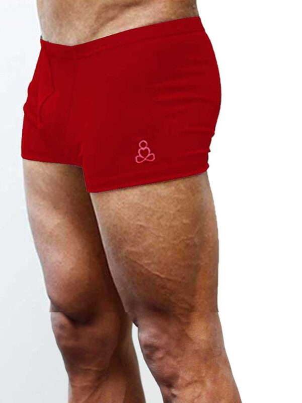 Mens-hot-yoga-shorts-Red-color