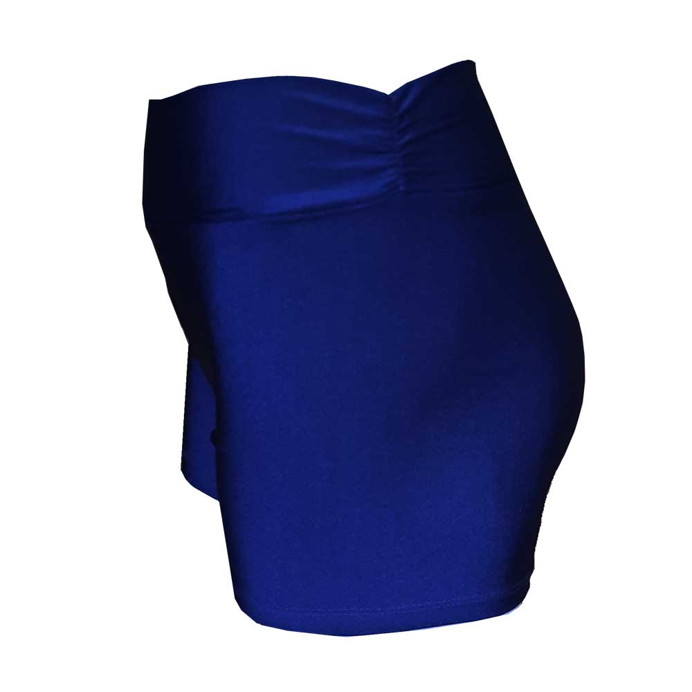 Hot-yoga-Shorts-Navy-Blue-Side-Rusching