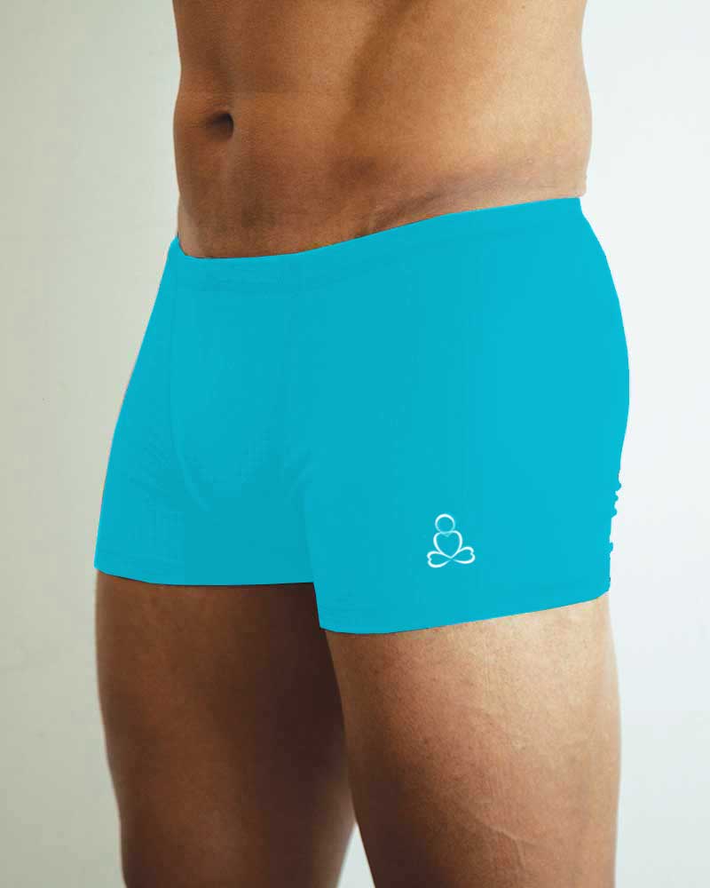 Mens-hot-yoga-shorts-Turquoise